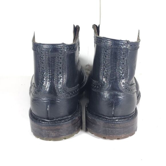 Allen Edmonds Men’s Stirling US8,5D Black Leather Wingtip Brogue Boots Made USA - Picture 9 of 16